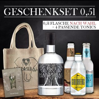 Geschenkset 0,5l -Gin Frei Wählbar